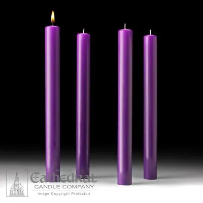 1-1/2" X 16" 51%  Beeswax Advent Candle Set (4 Purple)