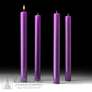 1-1/2" X 16" 51%  Beeswax Advent Candle Set (4 Purple)