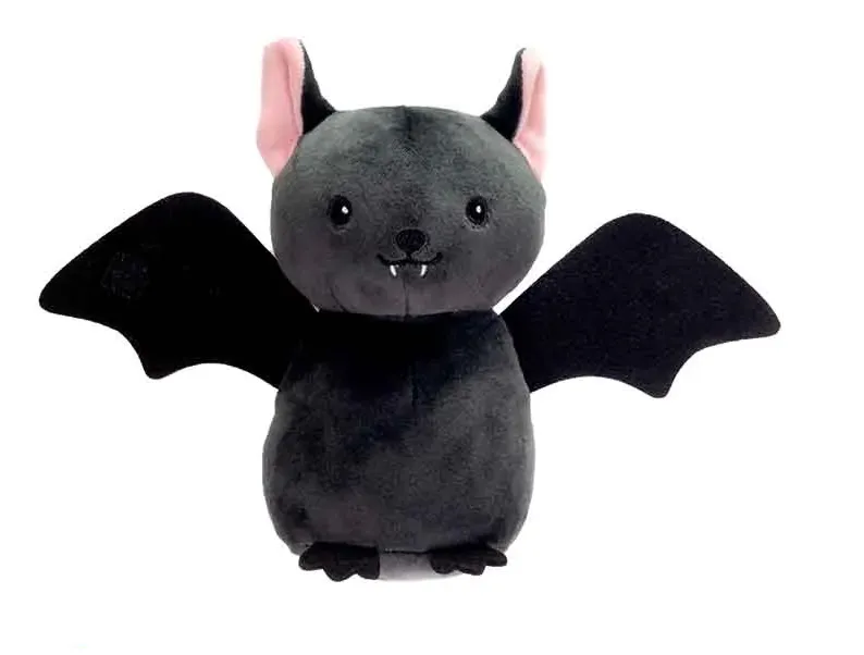 12.5" Black or Brown Bat with Foldable Flap Wings Stuffed Plush