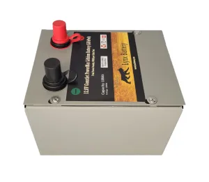 12V 100Ah Lithium Iron Phosphate (LiFePO4) Prismatic Battery, 100A BMS with Battery Box