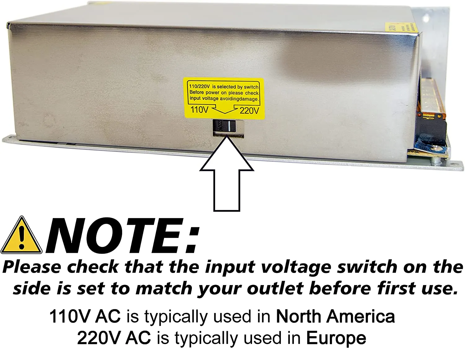 12V 40A 500W Universal Switching Power Supply 110-240VAC to DC12V for LED Strip Lighting, CCTV Cameras, Radios, Electronic Projects, and More