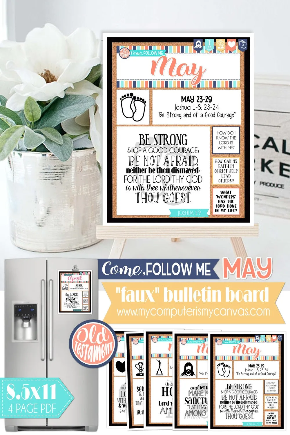 2022 CFM Old Testament "FAUX" Bulletin Board Sheets {MAY} PRINTABLE