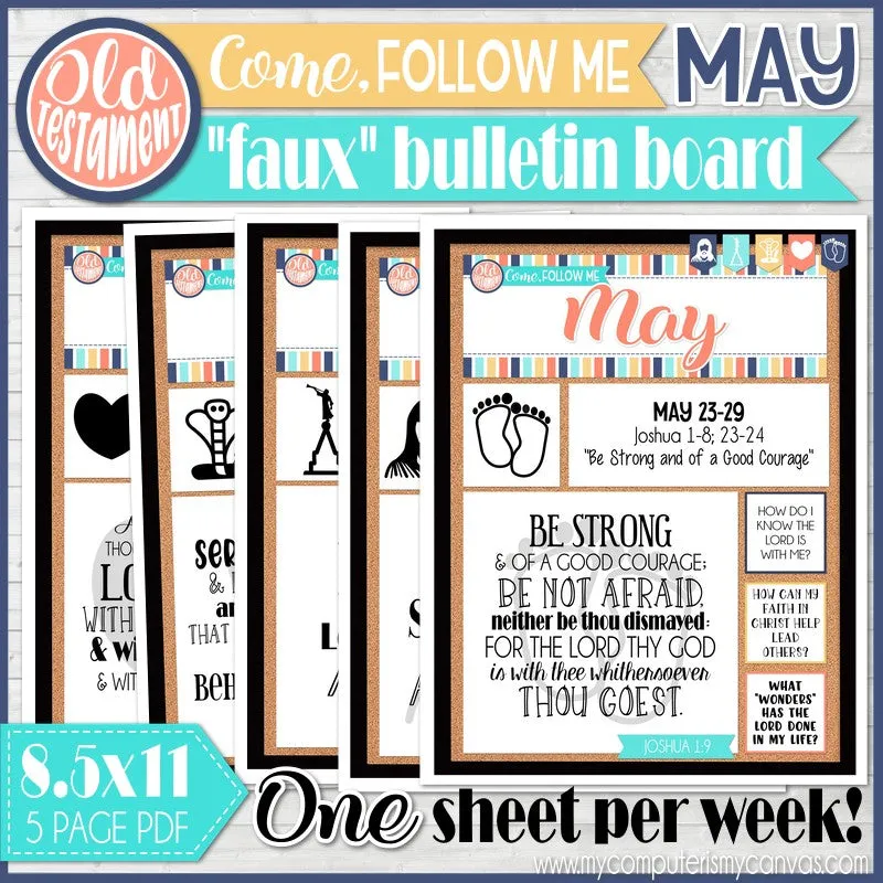 2022 CFM Old Testament "FAUX" Bulletin Board Sheets {MAY} PRINTABLE