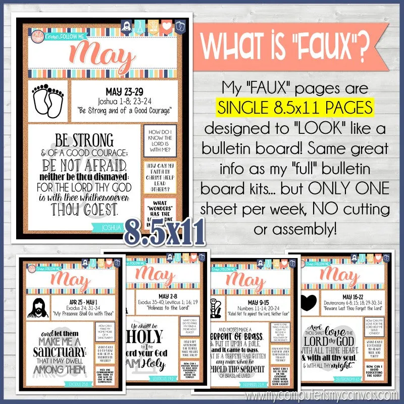 2022 CFM Old Testament "FAUX" Bulletin Board Sheets {MAY} PRINTABLE