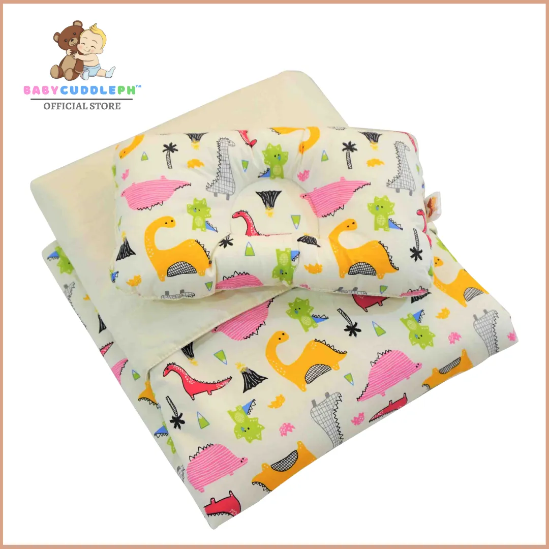 3 in 1 Babycuddle Bed Set - Dino in Cream