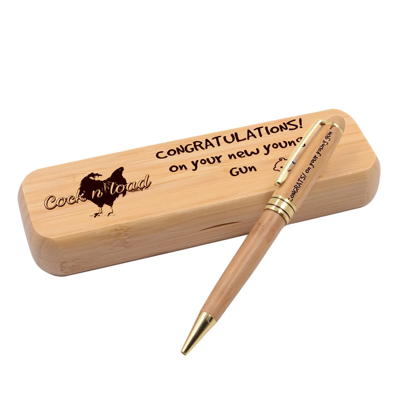 #70 cocknload congrats on your young gun arrival Alderwood Pen Set