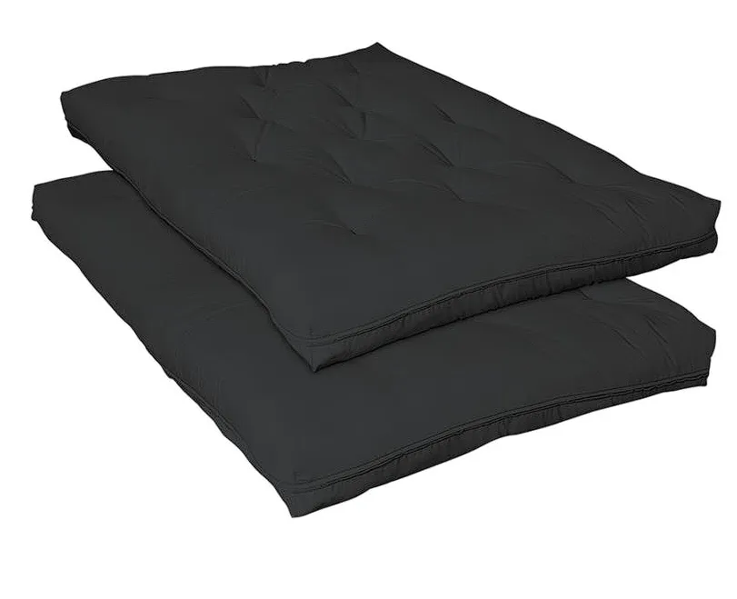 7.5" Deluxe Innerspring Futon Pad Black