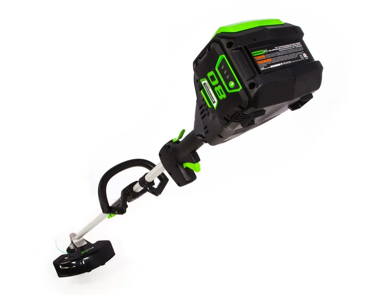 80V 16" Cordless Battery String Trimmer (Attachment Capable) & 5 Pcs Acttachment Combo Kit w/ 2.0Ah Battery & Charger