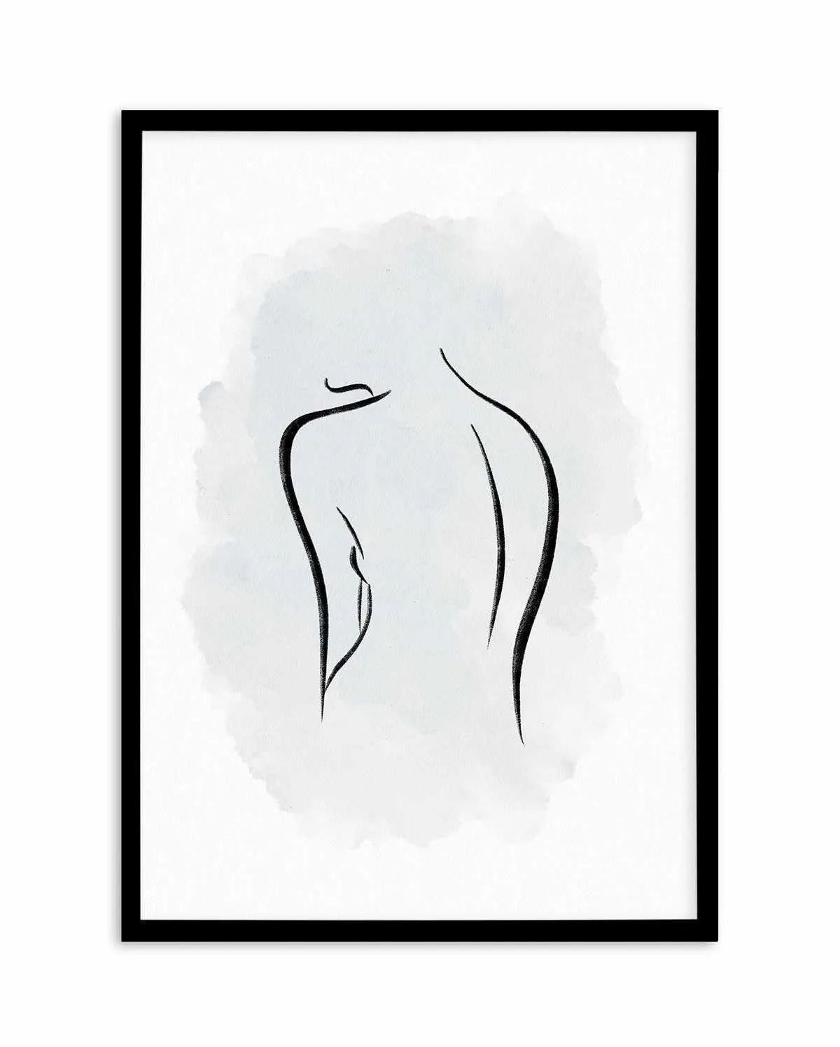 Abstract Body I | Periwinkle Blue Art Print