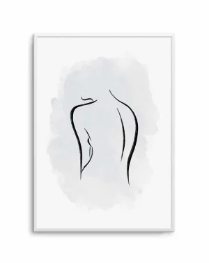 Abstract Body I | Periwinkle Blue Art Print