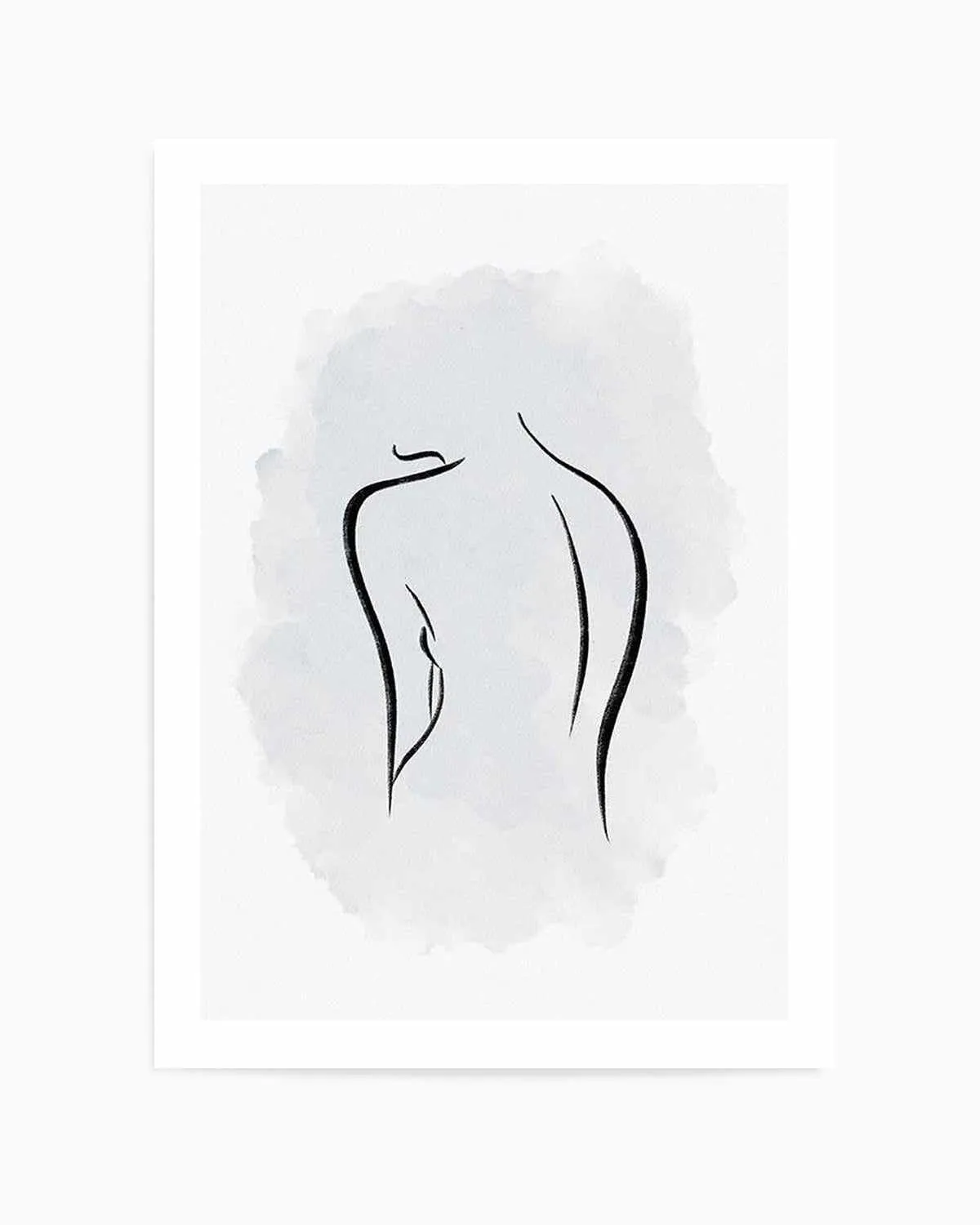 Abstract Body I | Periwinkle Blue Art Print