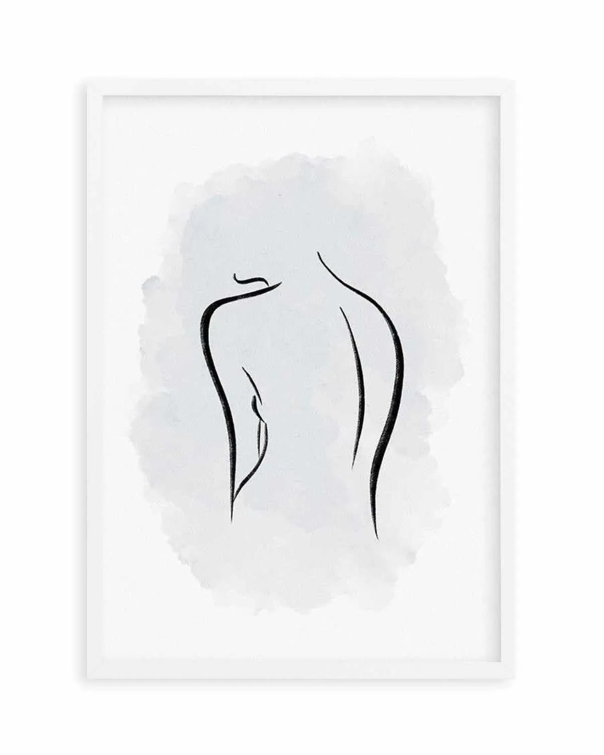 Abstract Body I | Periwinkle Blue Art Print