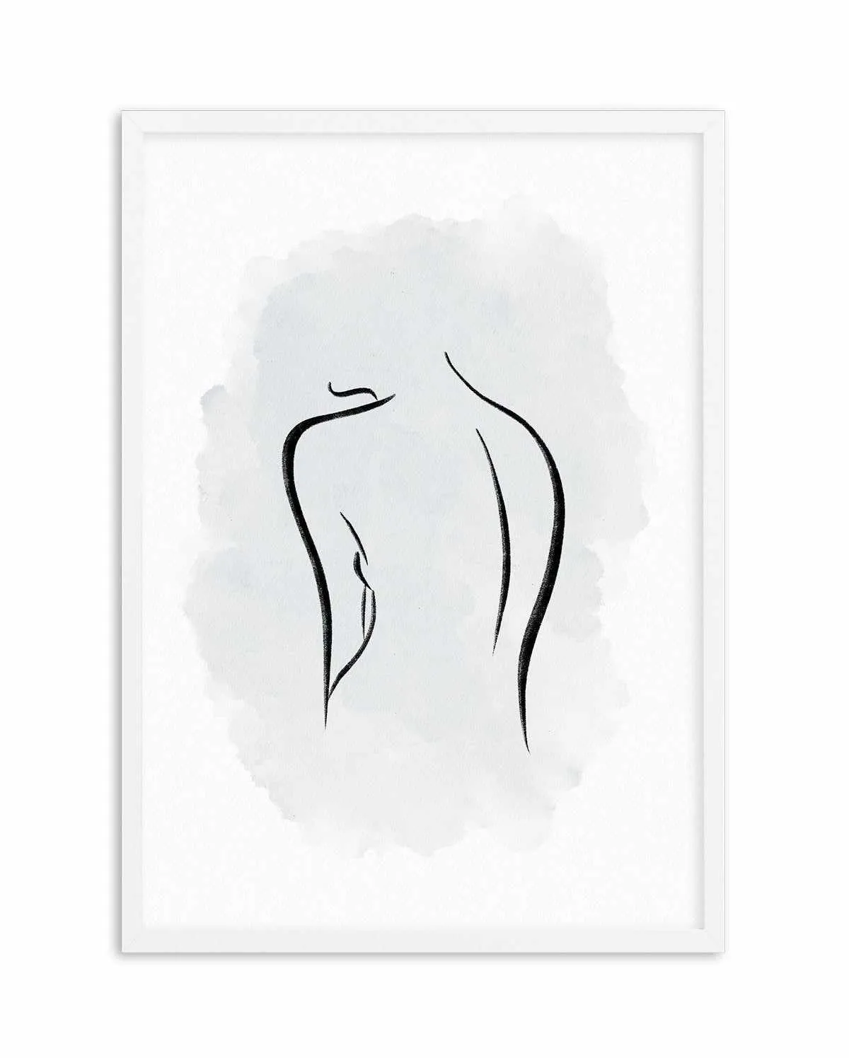 Abstract Body I | Periwinkle Blue Art Print