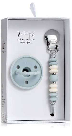 Adora Sky Vanilla Pacifier Clip Gift Set