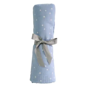 Alimrose - Baby Muslin Swaddle Starry Night - Baby Blue