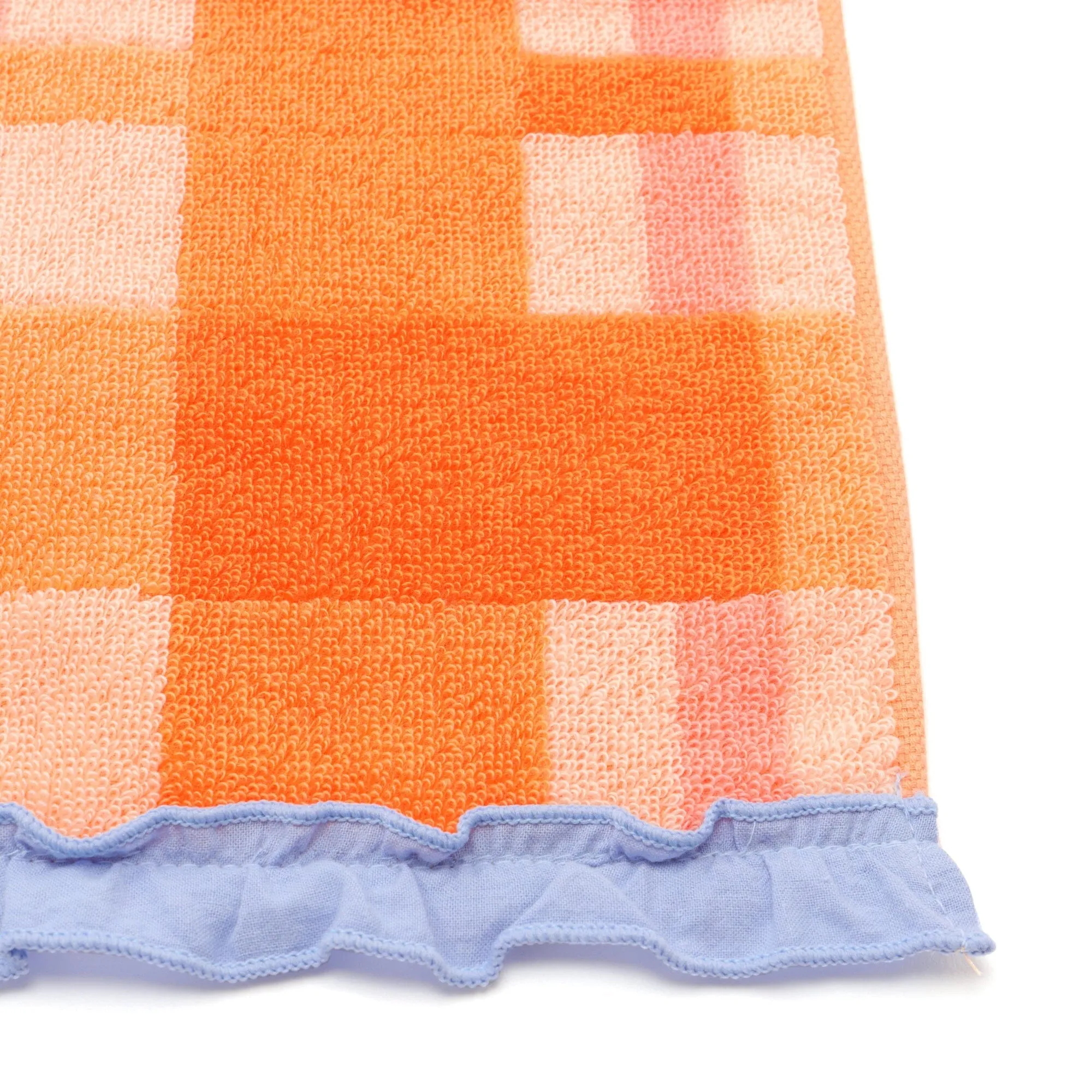 Antibacterial and Deodorizing Check Wash Towel Orange