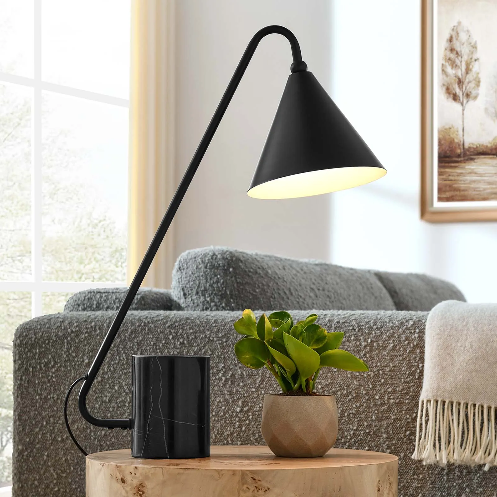 Ayla Marble Base Table Lamp by Modway