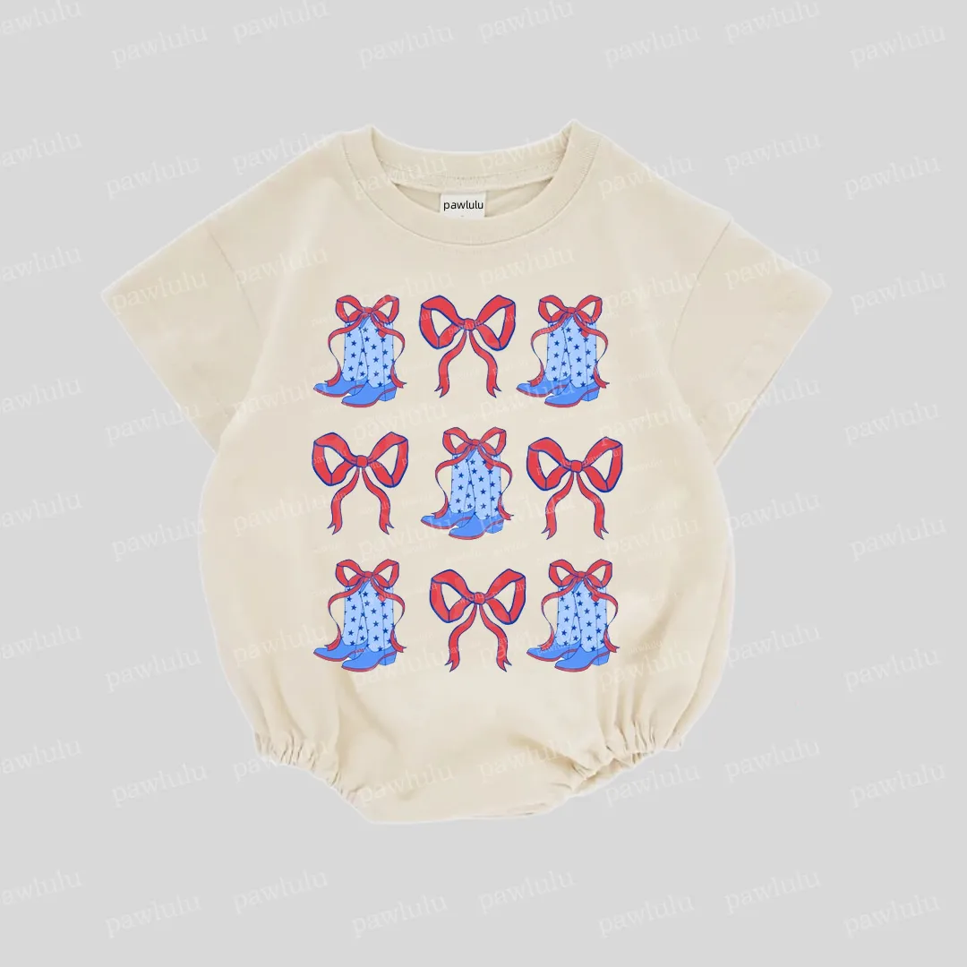 Baby 4th Of July Bow Romper