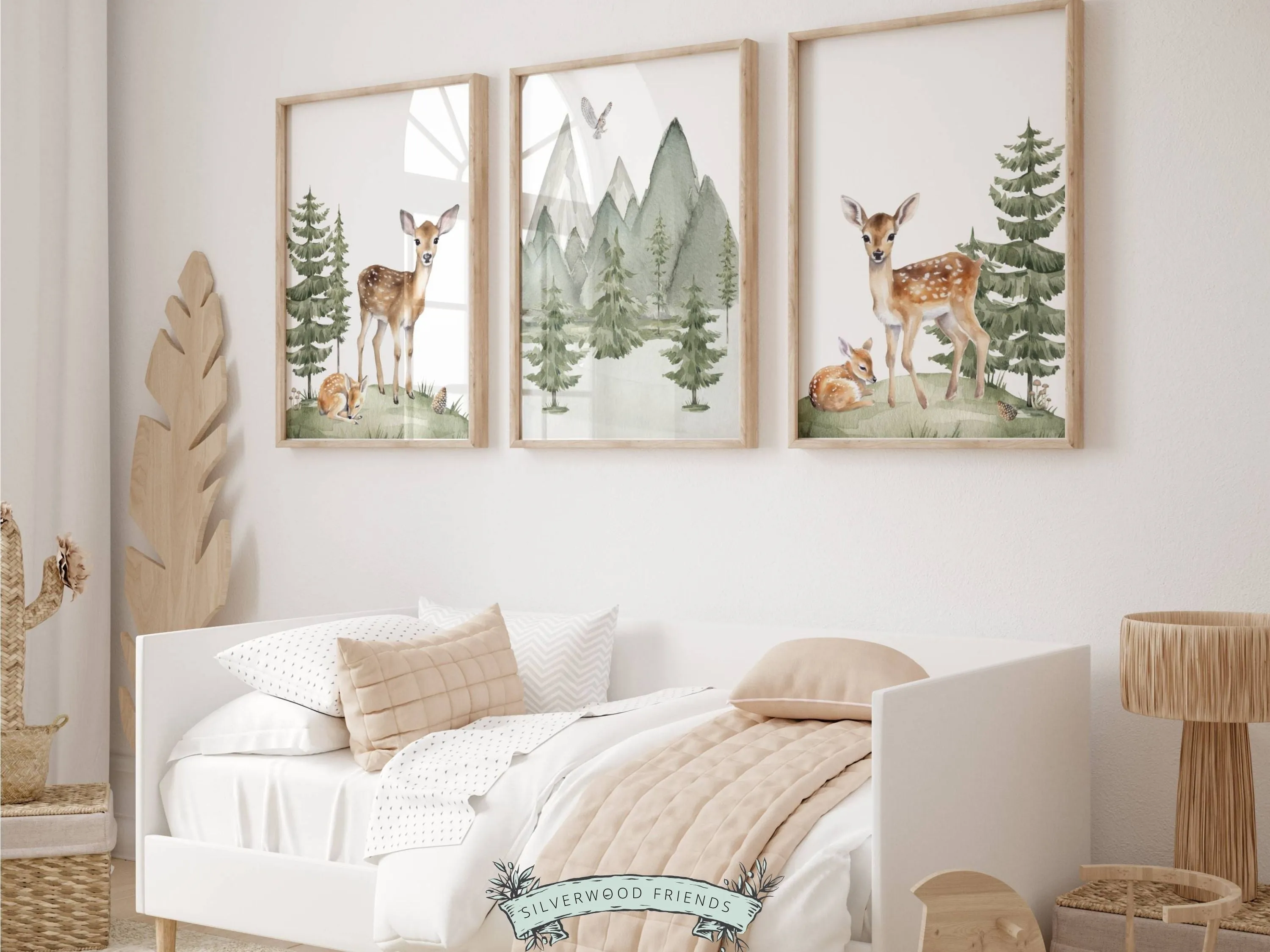 Baby Deer Forest Nursery Prints