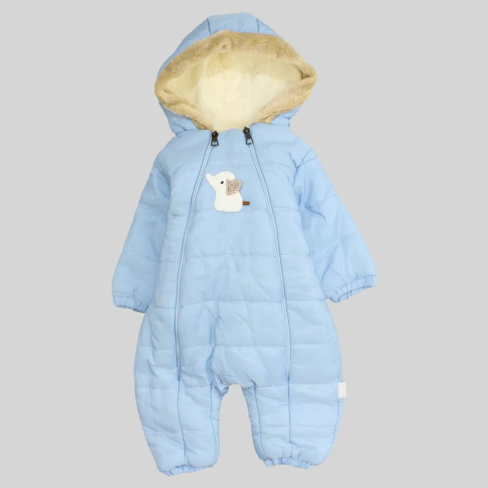 Baby Elephant Long-Sleeved Fleeced Overall