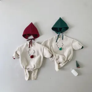 Baby Rudolf Romper & Bonnet Set