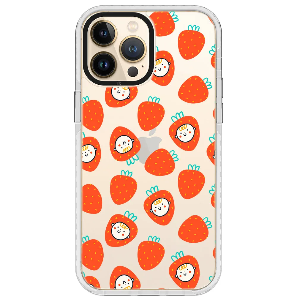 Baby Strawberry Collage Impact iPhone Case