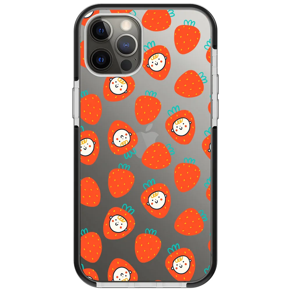 Baby Strawberry Collage Impact iPhone Case