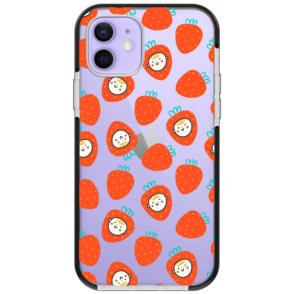 Baby Strawberry Collage Impact iPhone Case