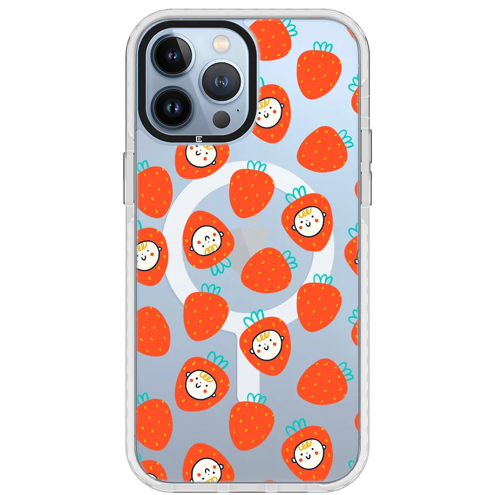 Baby Strawberry Collage Impact iPhone Case