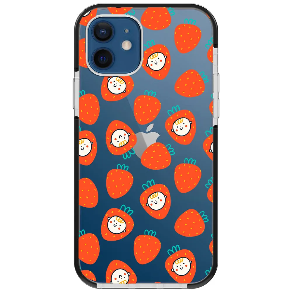 Baby Strawberry Collage Impact iPhone Case