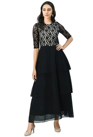 Bahrupiya Clothing Lace Fit & Flare Dress