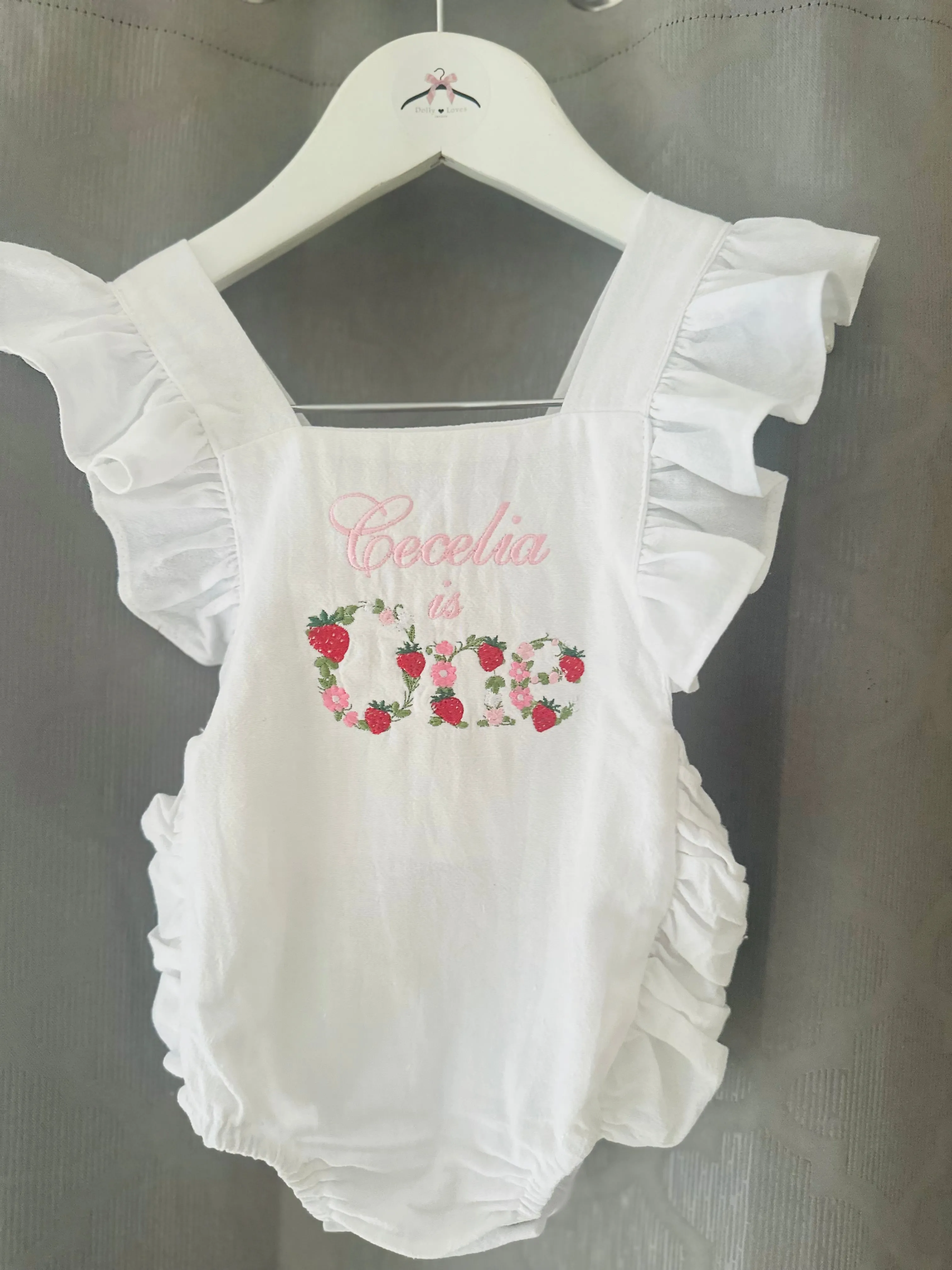 Berry First One Birthday Romper