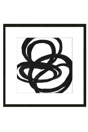 Black Abstract Circle Wall Art | Liang & Eimil Coils II