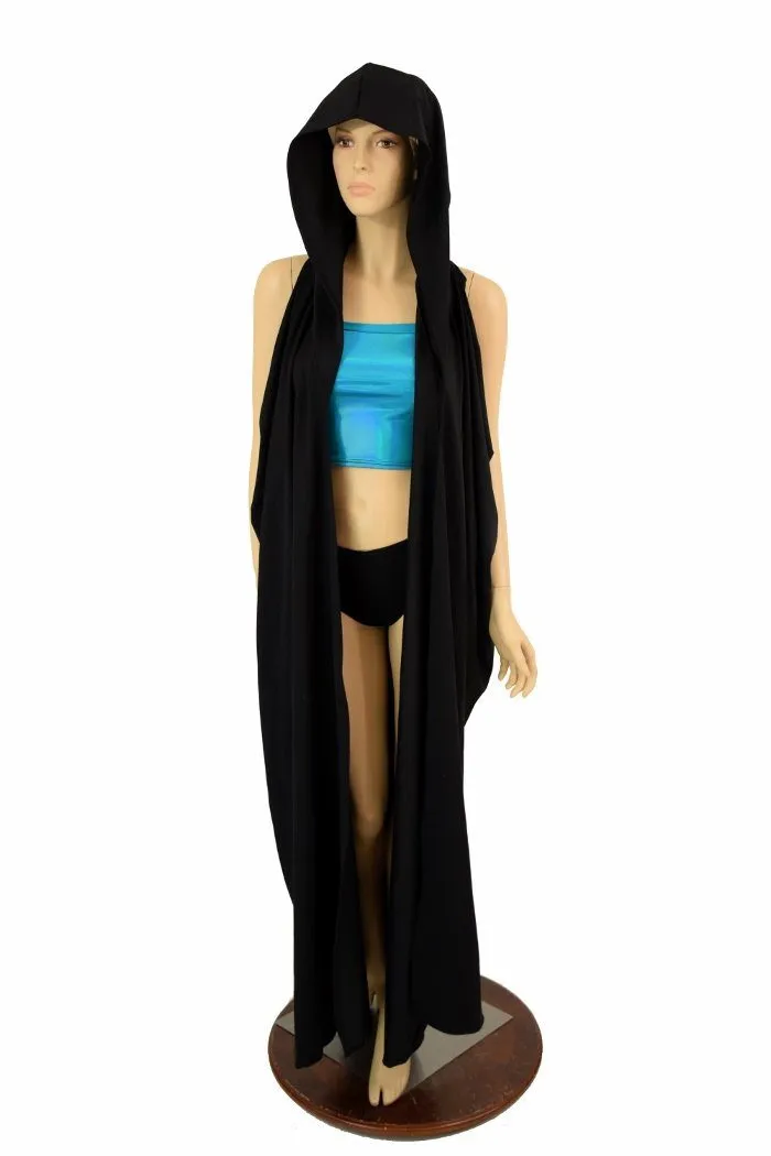 Black Zen Hooded Racerback Duster