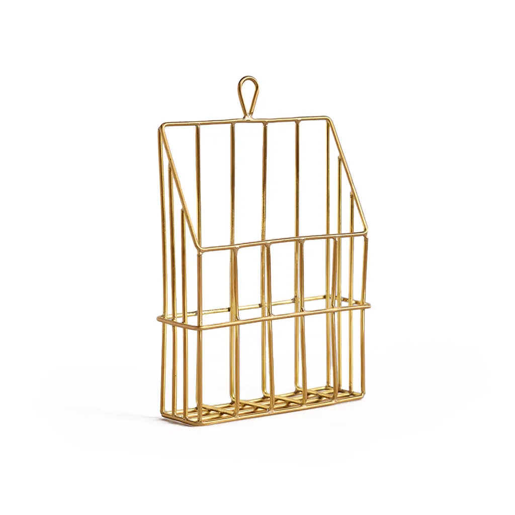 Brass Hanging Organizer Basket