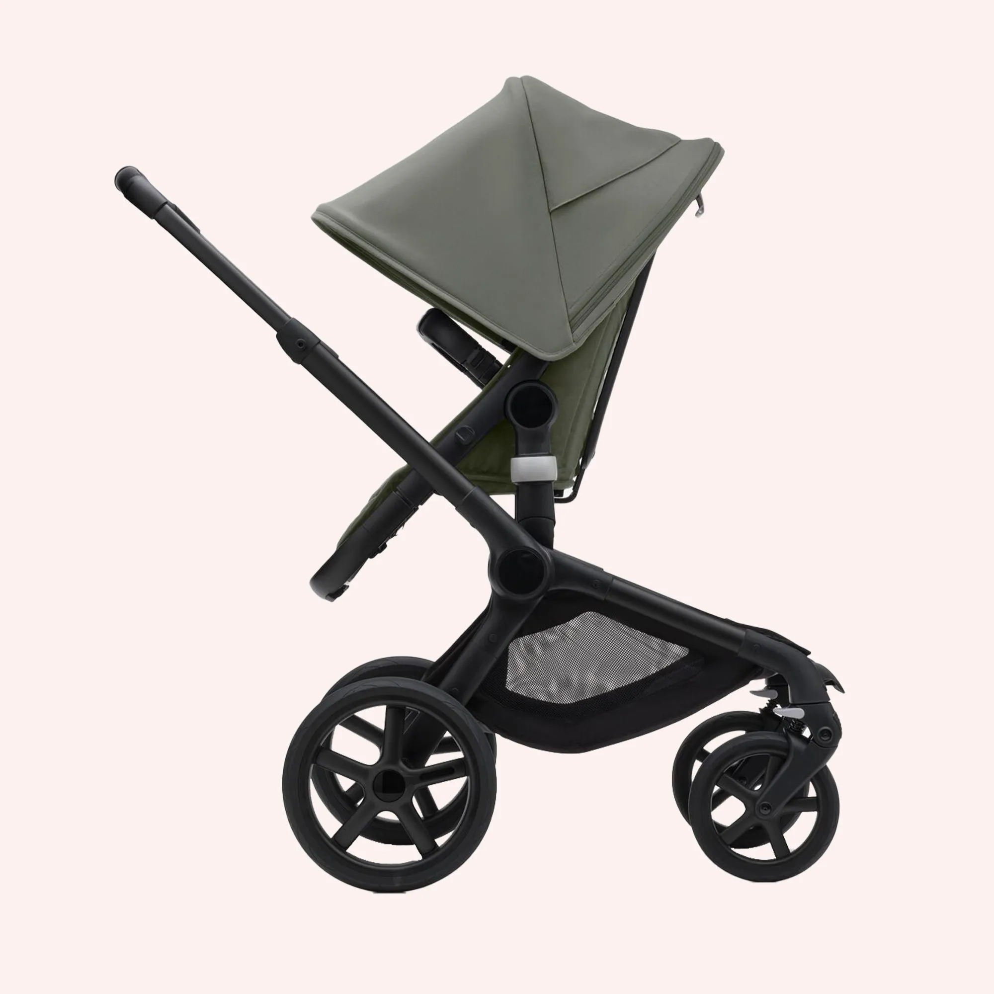 Bugaboo Fox 5 Bassinet and Seat Pram - Black/Forest Green