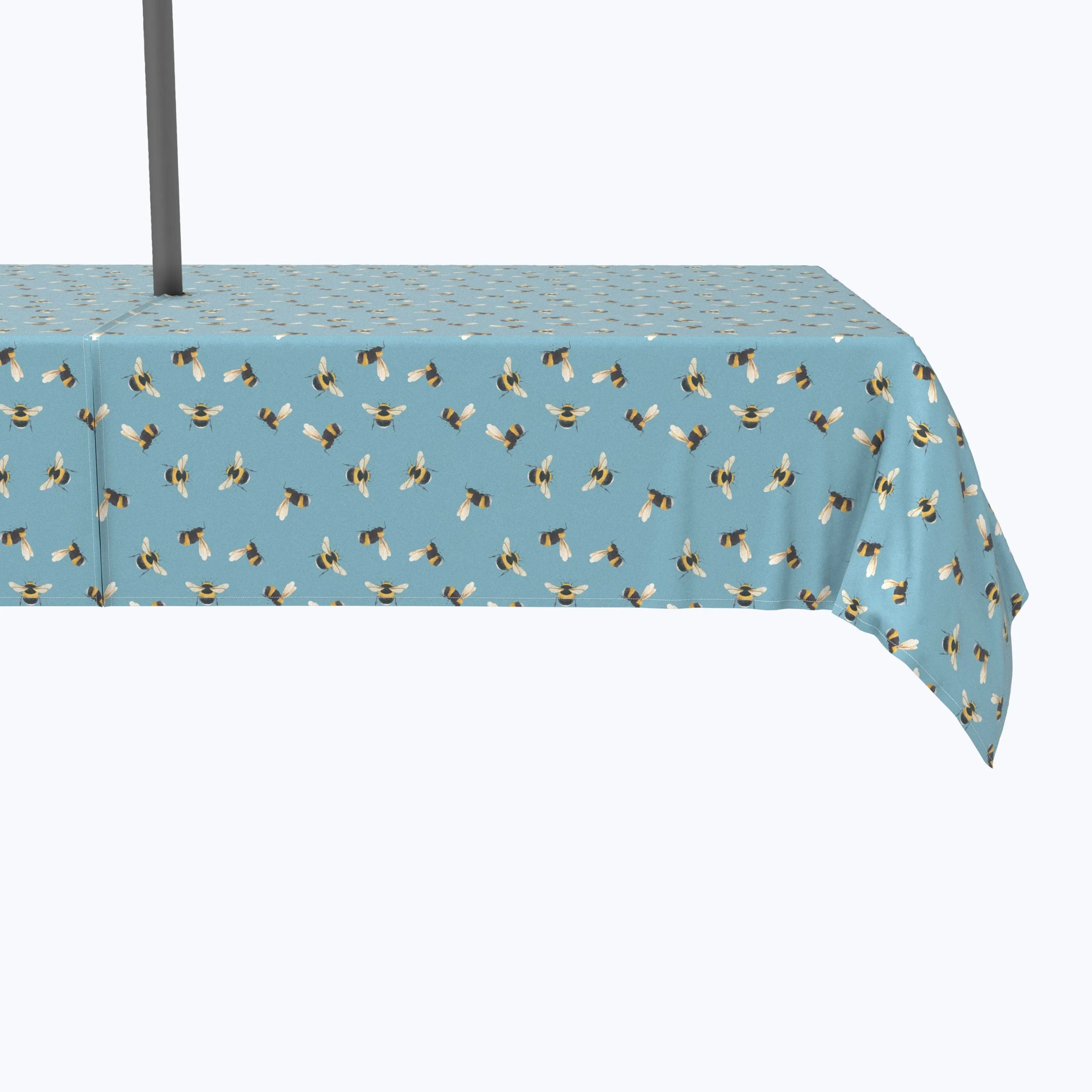 Bumble Bee Toss Blue Outdoor Rectangles