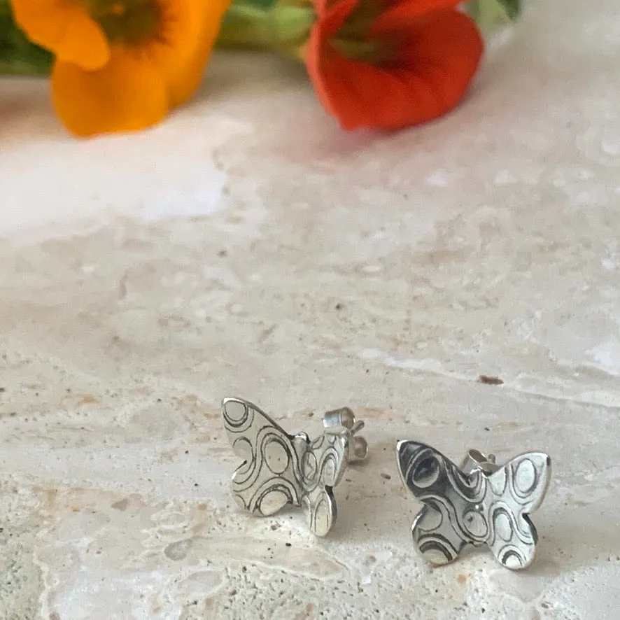 Butterfly stud earrings