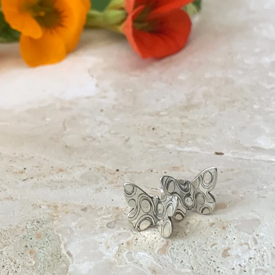 Butterfly stud earrings