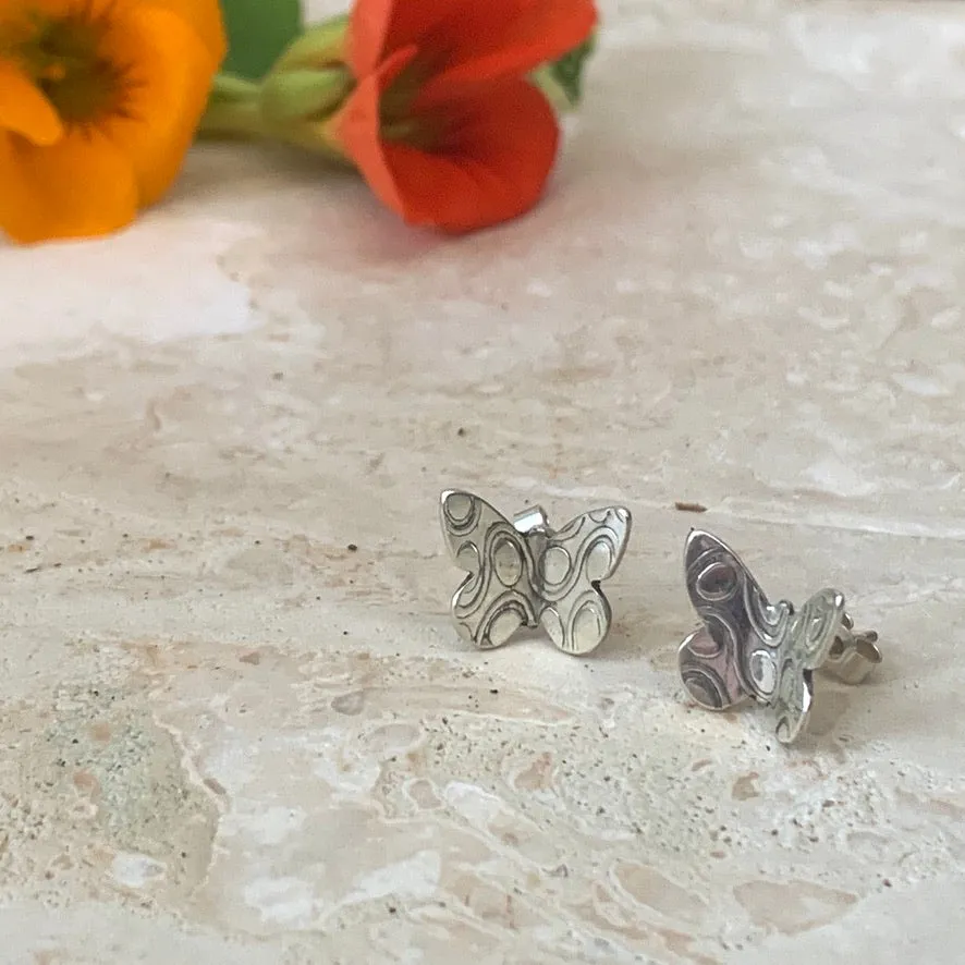 Butterfly stud earrings