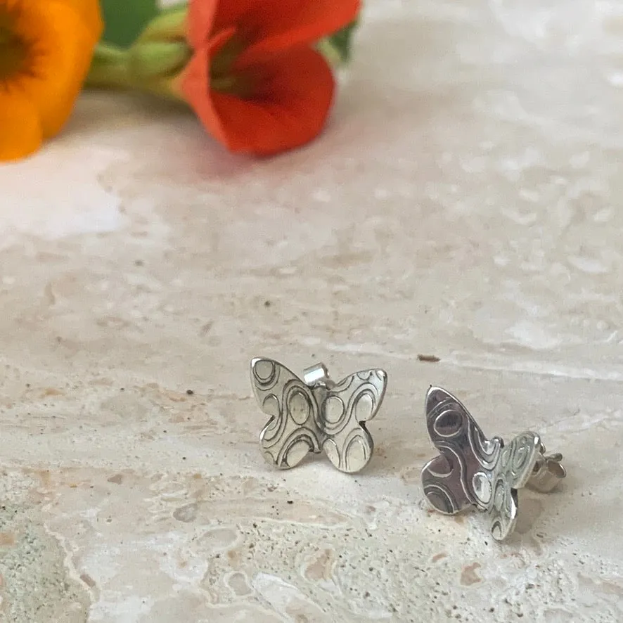 Butterfly stud earrings