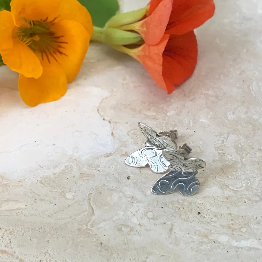 Butterfly stud earrings