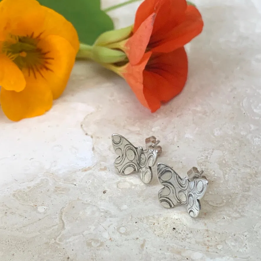 Butterfly stud earrings