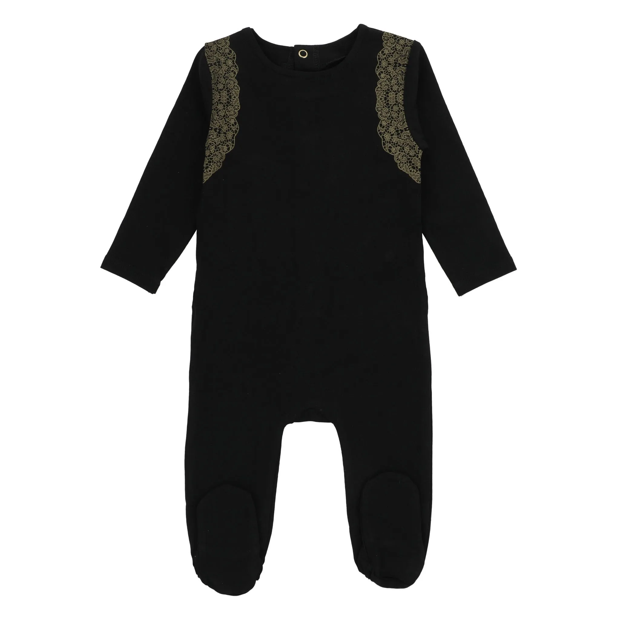 Cadeau Little Lace Gold Ruffle Footie