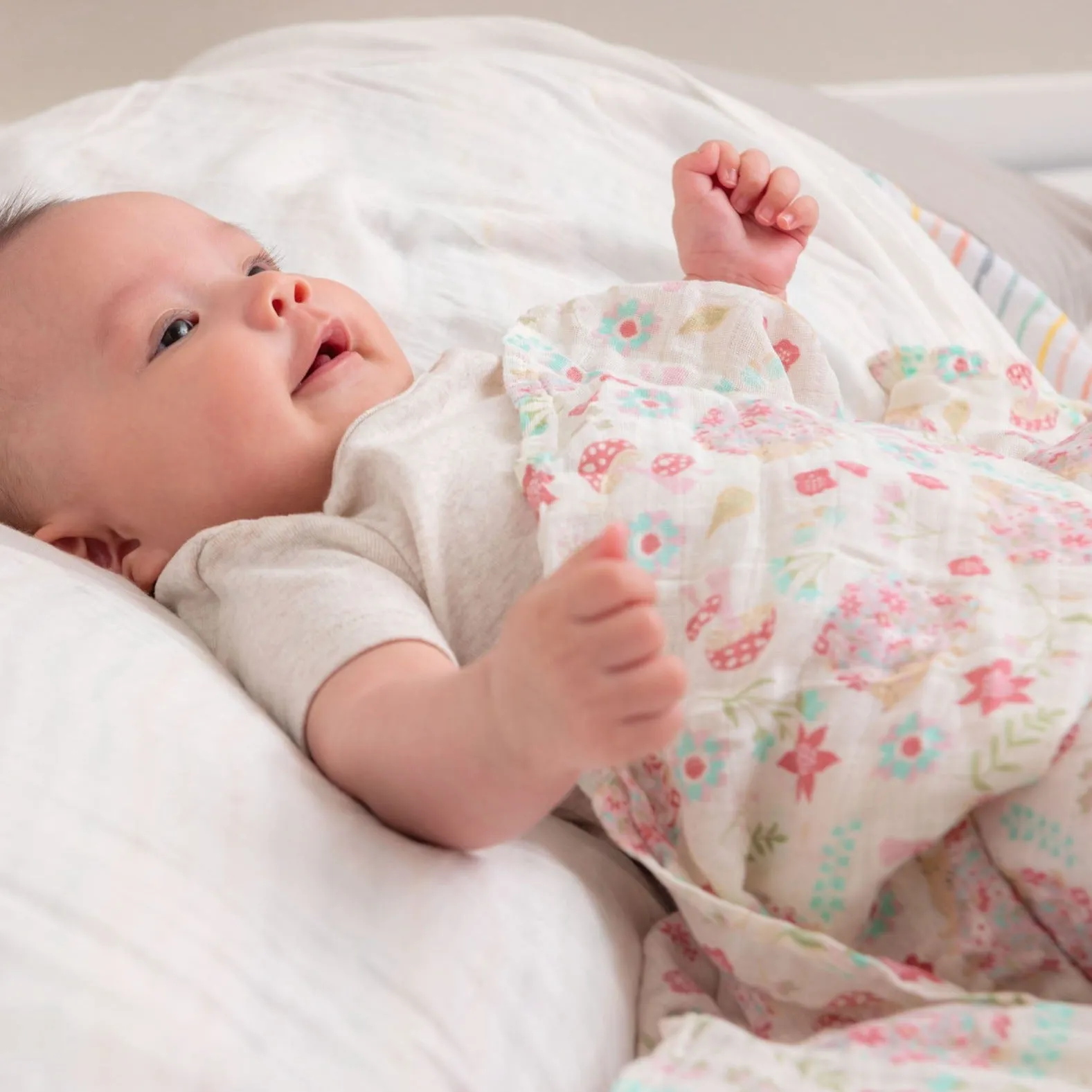 Cotton Muslin Baby Blanket - Hedgehog