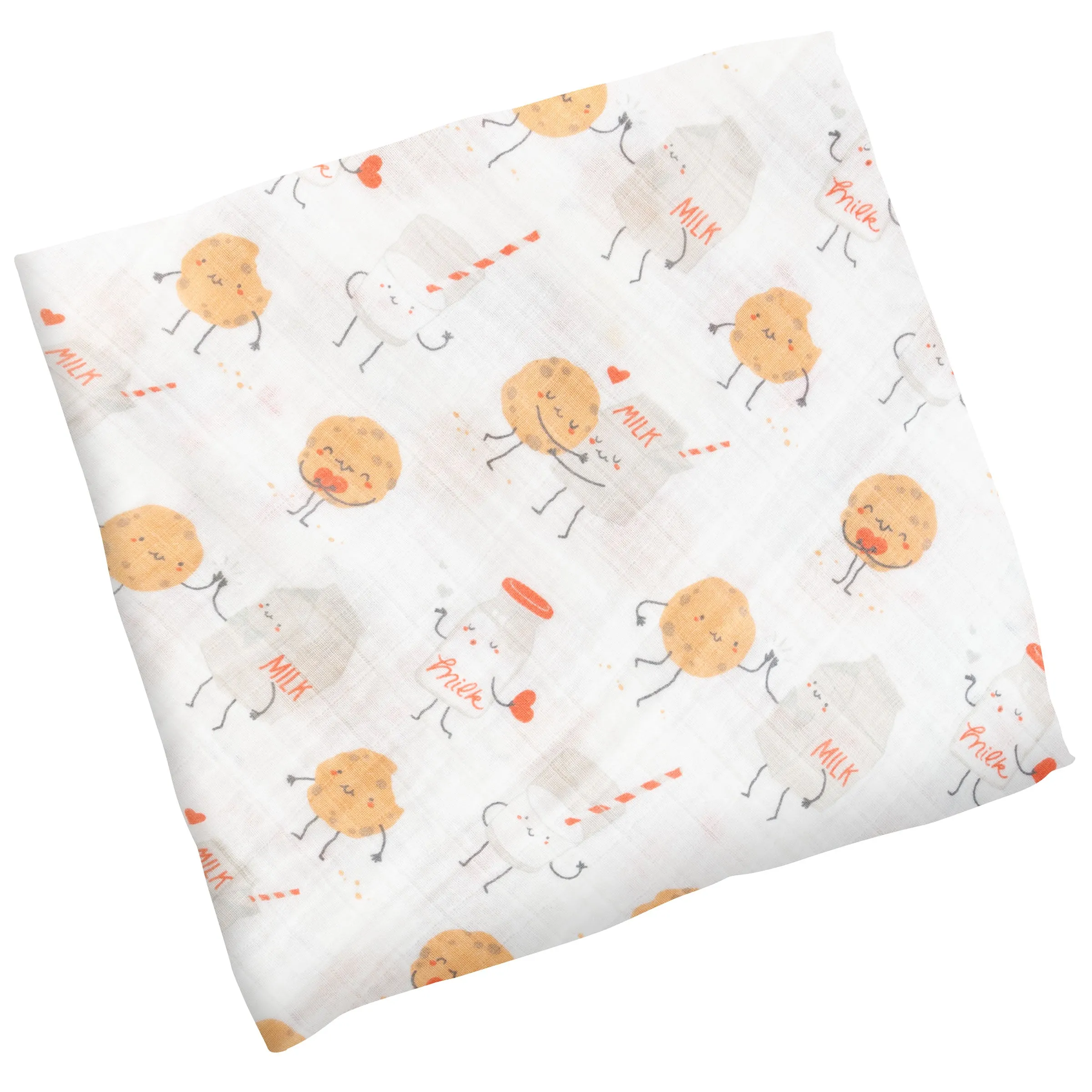 Cotton Muslin Baby Blanket - Milk   Cookies