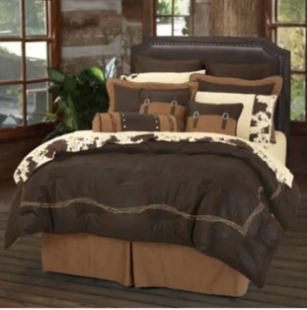 Cowgirl Kim Barbwire Comforter Set~ Chocolate