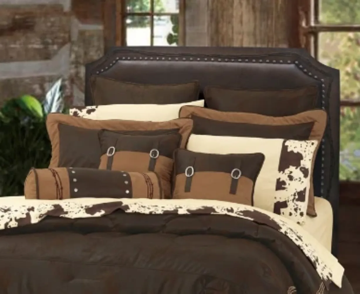 Cowgirl Kim Barbwire Comforter Set~ Chocolate