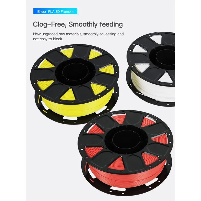 Creality Ender Series PLA Filament 1.0kg 1.75mm Ender-PLA (Black/Grey/White/Red/Blue/Yellow) | Creality Ender PLA