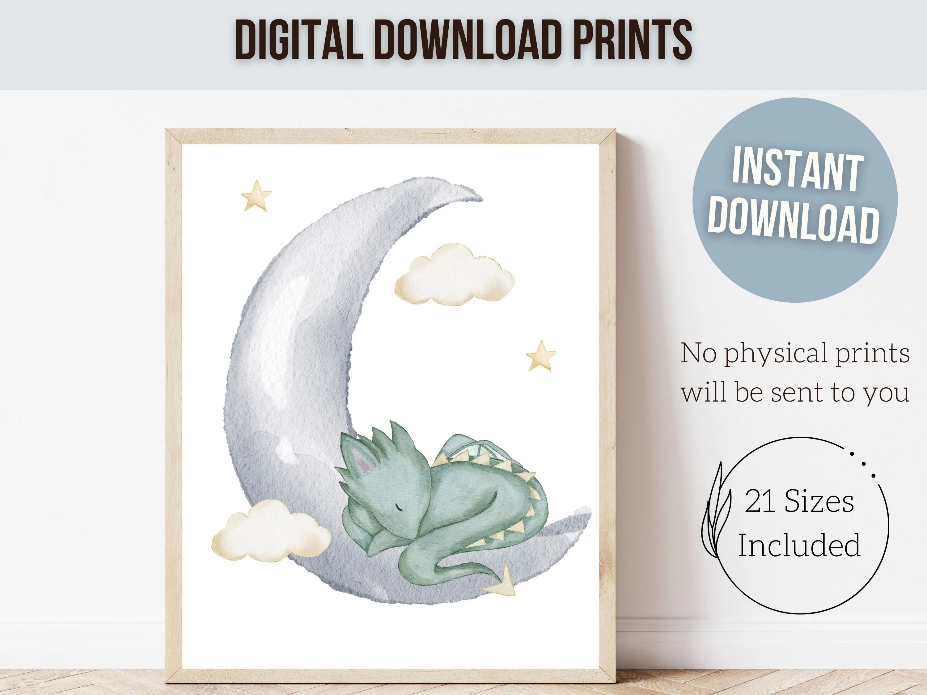 Dragon Nursery Prints Set of 6